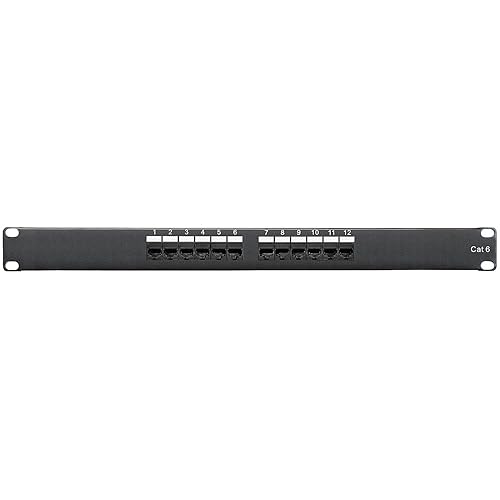 Shaxon MP117HA128-B, Category 6 Patch Panel, 12 Port, RJ45-110