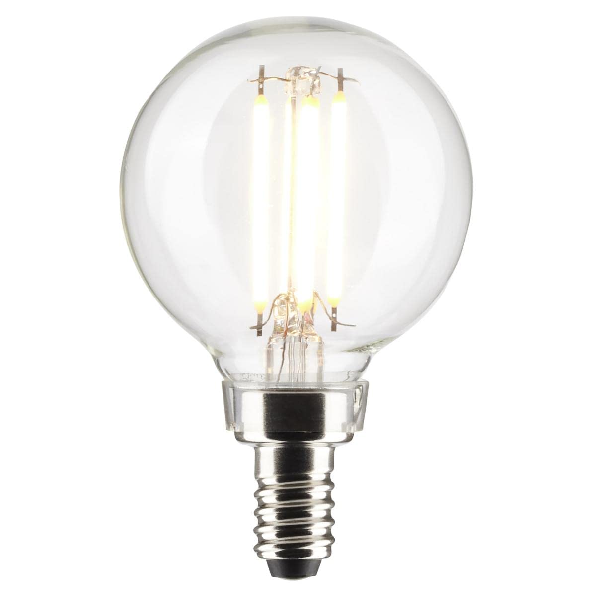 Satco S21210, B11 LED Light Bulb, E12 Base, 3000K, Clear, Replacement Bulb