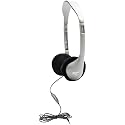 HamiltonBuhl HA2V SchoolMate On-Ear Stereo Headphone - Gray, In-Line Volume Control, Replaceable Foam Cushions, Adjustable Headband, 5 ft