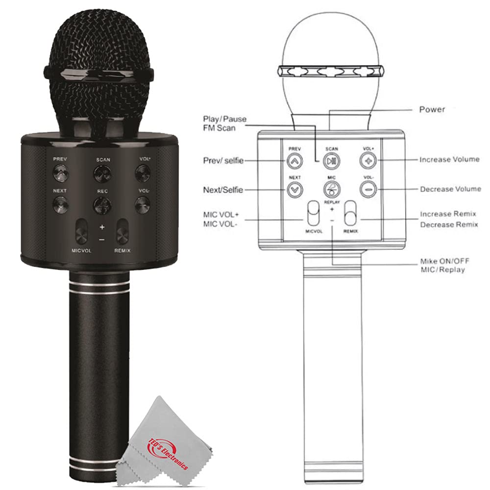 Vivitar Wireless Smart Phone Bluetooth Karaoke Microphone VIVMIC303