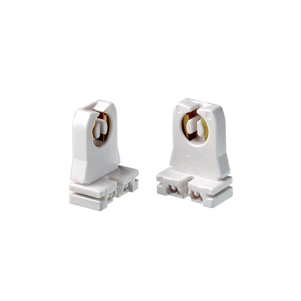 Leviton Medium Base, Bi-Pin, Linear Fluorescent Lampholder, 13351, White