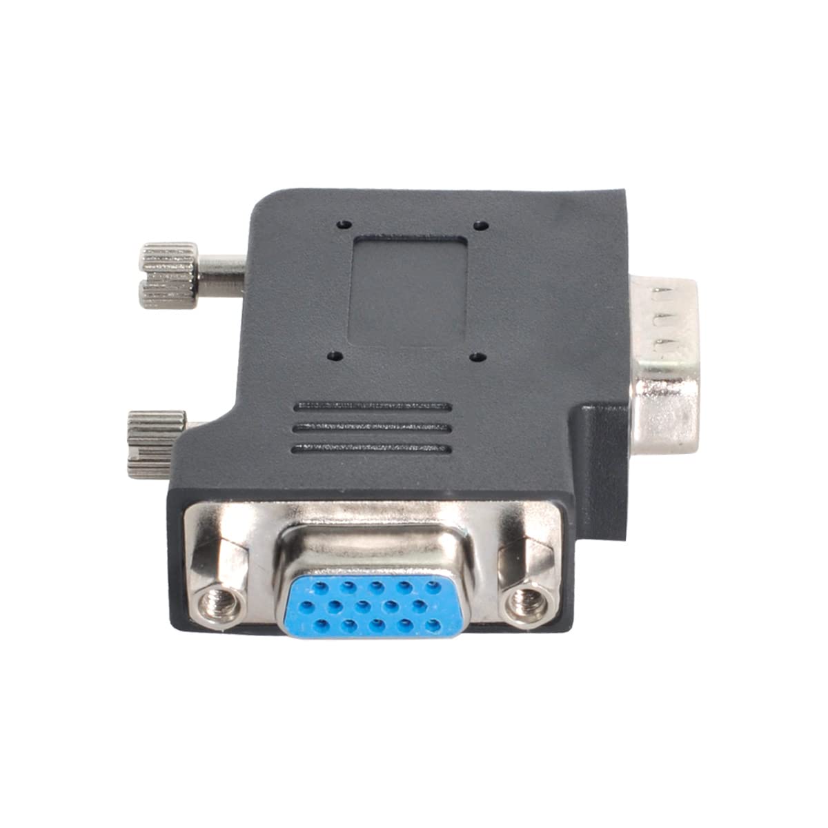 chenyang Vertical Flat Left Angled 90 Degree VGA SVGA Male to Female Extension Adapter Black