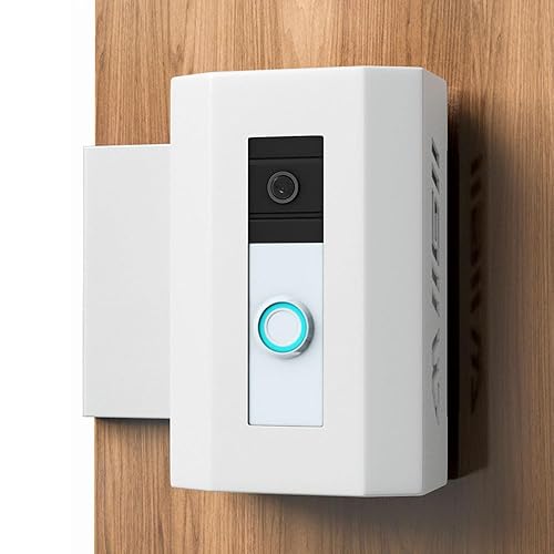 Bleu Clair Anti-Theft Video Doorbell Mount Compatible with Video Doorbell 1/2/3/3 Plus/4, Adjustable No-Drill Mounting Metal Bracket Wedge Adapter