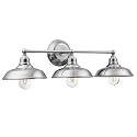 Prominence Home Lyndan 3 Light Brushed Nickel Industrial Bathroom Vanity - 51555-01