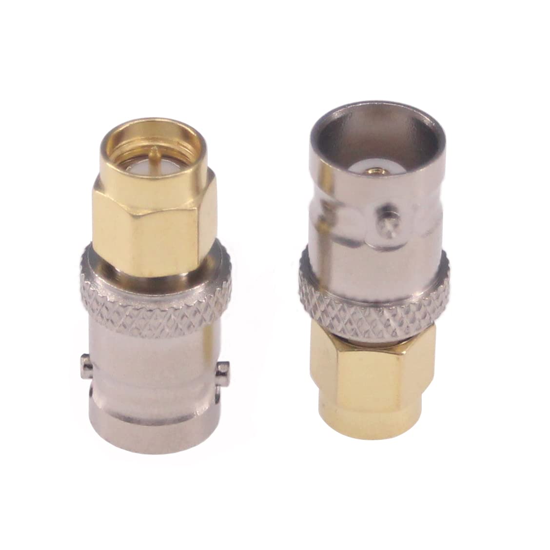 RFaha 5pcs SMA to BNC Coax Connector SMA Male to BNC Female RF Adapter Coax Coaxial Connector Adapter for RF Antennas/Wireless LAN Devices(F18-5)