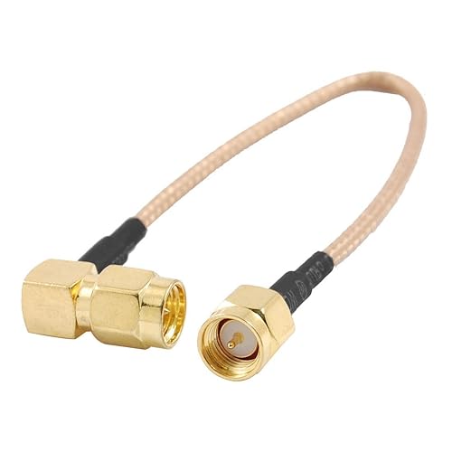 Saide Electronics 6" SMA Male to SMA Right Angle Male Connector Jumper Pigtail Cable RG316