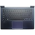 YUHUAI Laptop Replacement Keyboard Fit Samsung NP940X3G NP940X3F US Layout with Palmrest Upper Cover Case