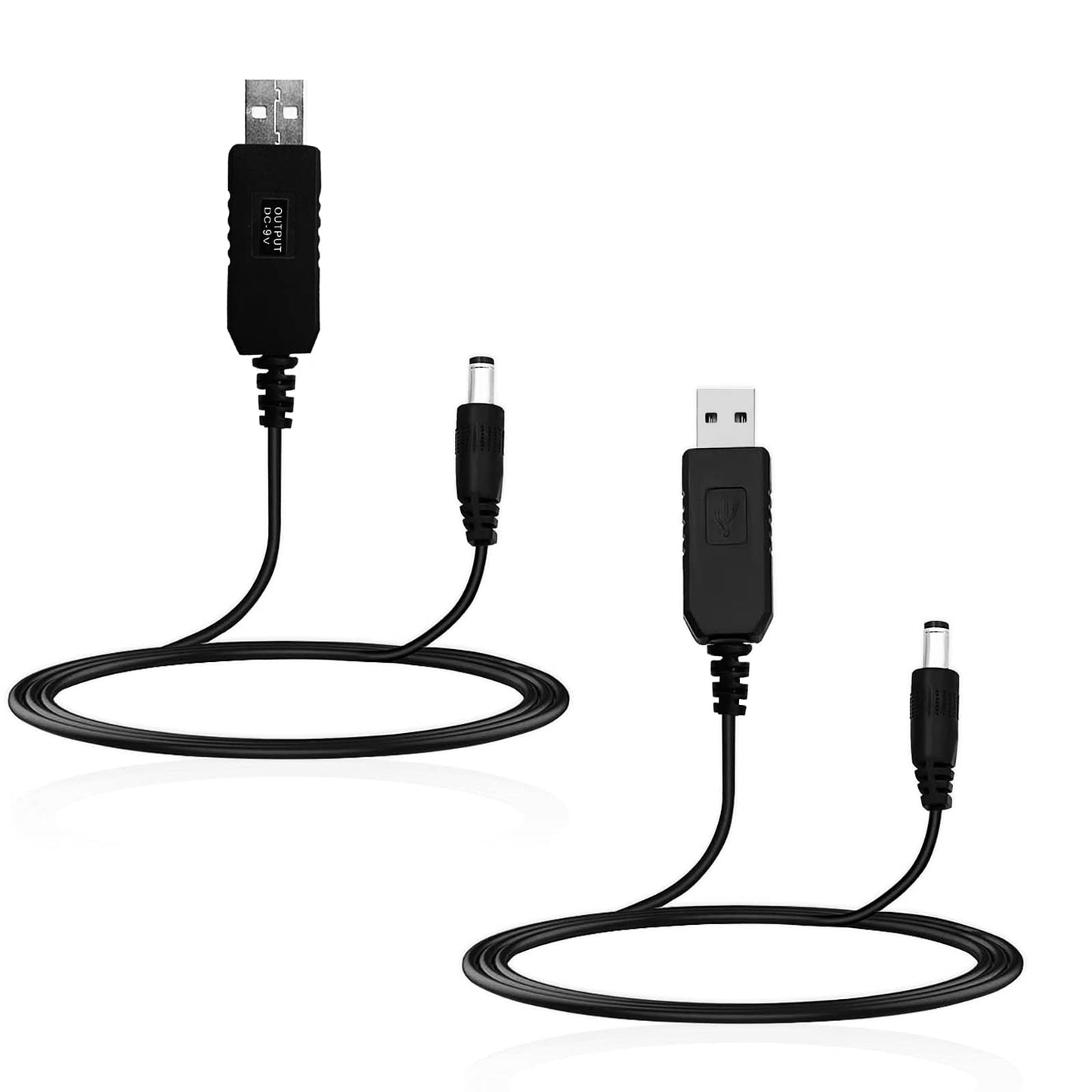 Sqrgreat USB to 9V Adapter - DC 5V to DC 9V Step Up Cable Cord with DC Jack 5.5 x 2.1mm for Fan, Table Lamp, Piano Keyboard, Bluetooth Audio, Wireless