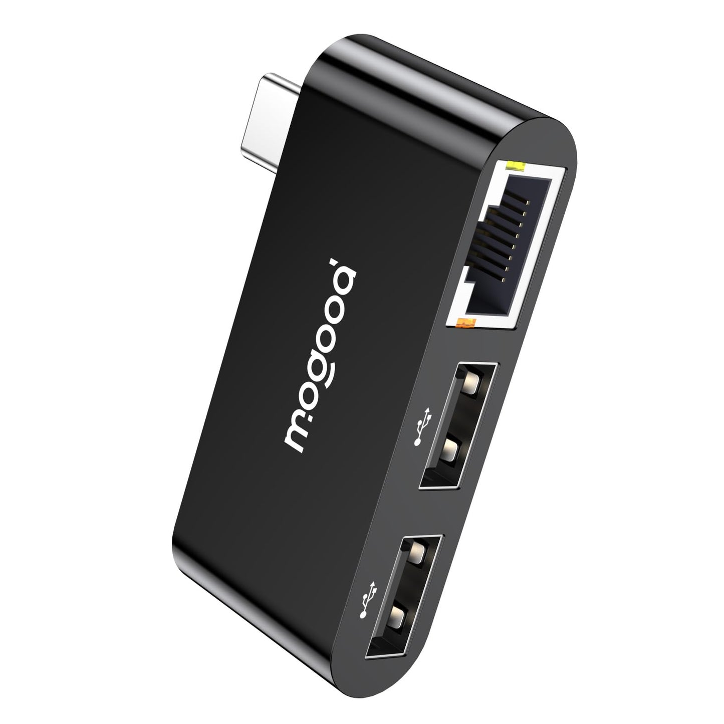 MOGOOD USB C to Ethernet Adapter, Type-C Gigabit Ethernet Adapter, 3 in 1 USB C (Thunderbolt 4/3 Compatible) to RJ45 LAN Network Dongle for MacBook
