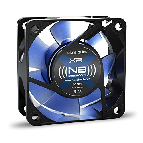 Noiseblocker NB-BlackSilentFan XR-2 60mm Silent Fan, 2200RPM, 14.7dBA, 5.5" x 2.36" x 0.98"