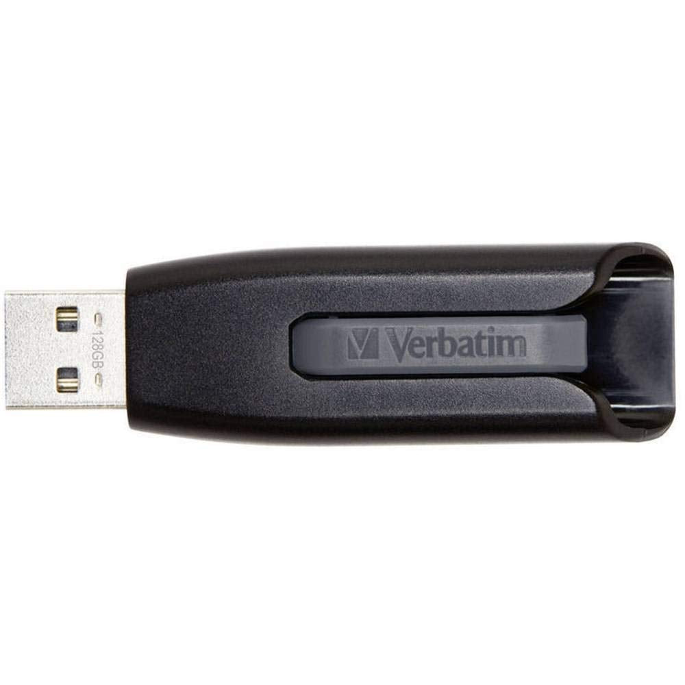 VER49189 - Verbatim 128GB Store n Go V3 USB 3.0 Flash Drive - Gray