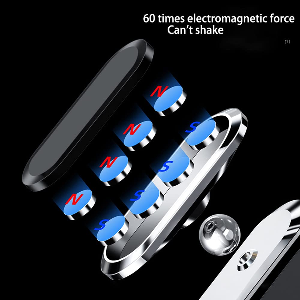 MQAPZLS Phone Holder for Car Magnetic Mount with 360° Rotation, Universal Magnet Mobile Phone Mount Dashboard Cradle?2 Pairs?, Redmi, Xiaomi, etc