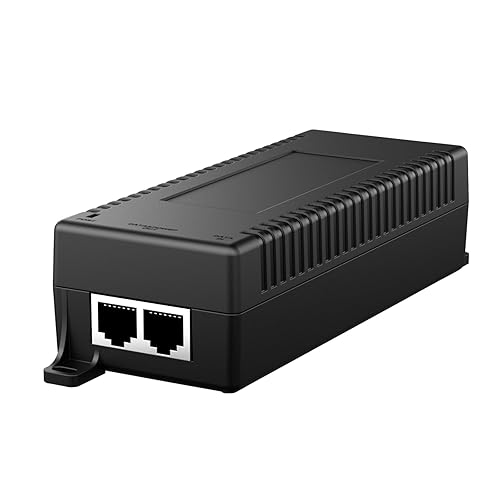 INNOSECU 30W Gigabit Ultra PoE+ Injector, Up to 30W Ultra Power Supply, 10/100/1000Mbps Shielded RJ-45, IEEE 802.3af/802.3at Compliant, IGAF11-30