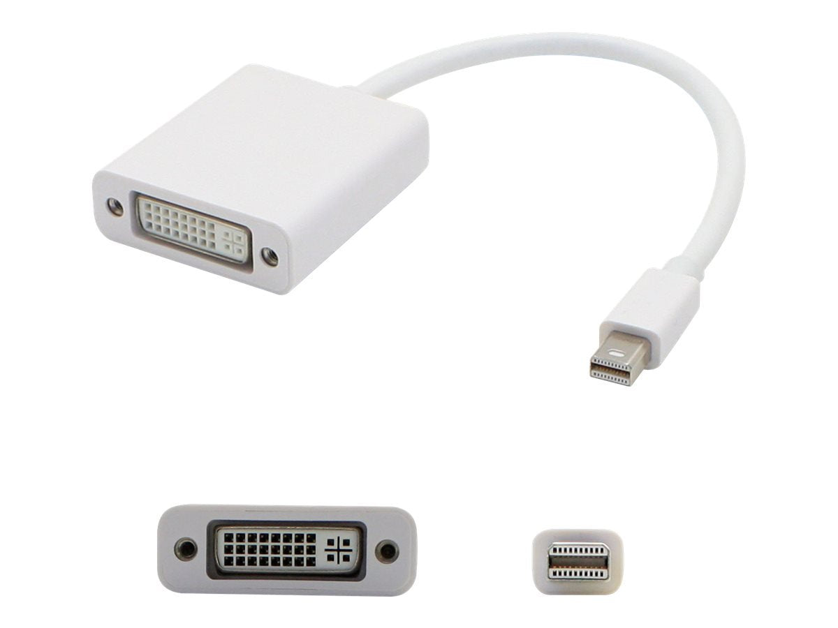 Addon-Networking MDP2DVIA 8" Mini-DP to DVI-I Adapter Cable, DisplayPort Cable, White