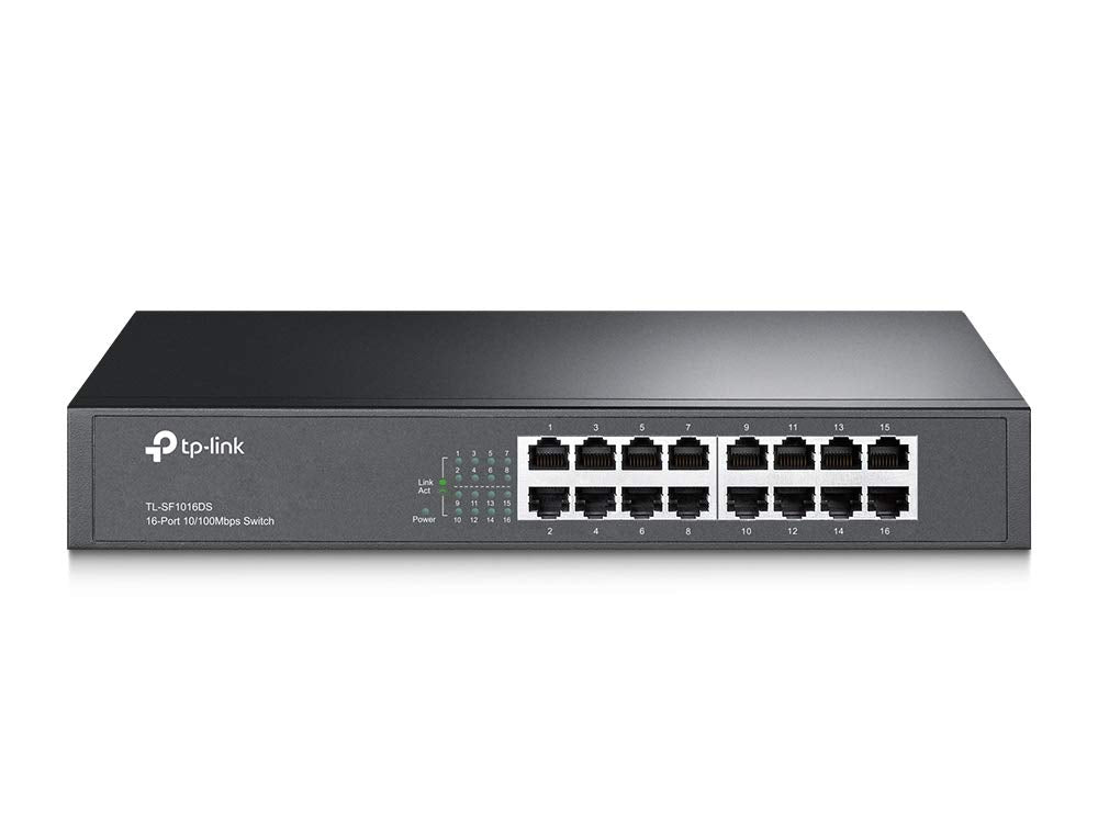 TP-Link Switching Hub 16-Port 10/100Mbps Metal Enclosure TL-SF1016DS