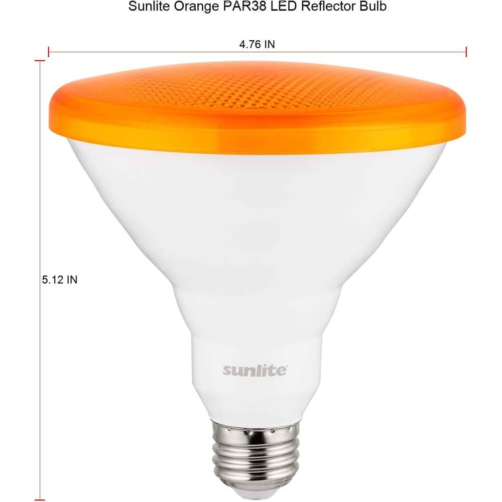 Sunlite 80555-SU LED Orange PAR38 Spot Light Bulb, 12 Watts, Medium (E26) Base, 35° Flood Beam, Decorative, Holiday Lighting, Turtle + Wildlife
