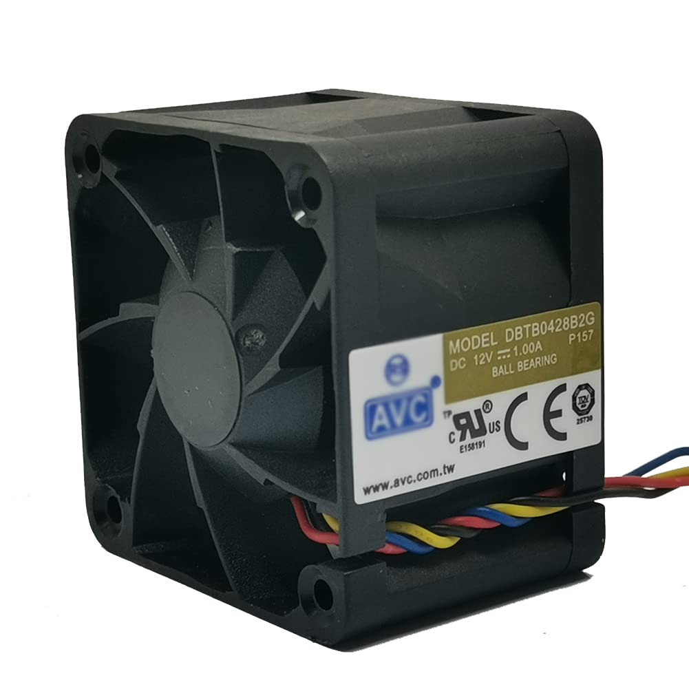 NNL DBTB0428B2G 40mm Powerful Cooling Fan for AVC 4028 12V 1A High Speed Server Fans 40 * 40 * 28mm Dual Ball Bearing 4-Wire 4Pin PWM