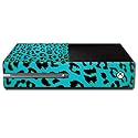 MightySkins Skin Compatible with Microsoft Xbox One - Teal Leopard | Protective, Durable, and Unique Vinyl Decal wrap Cover | Easy to Apply, Remove