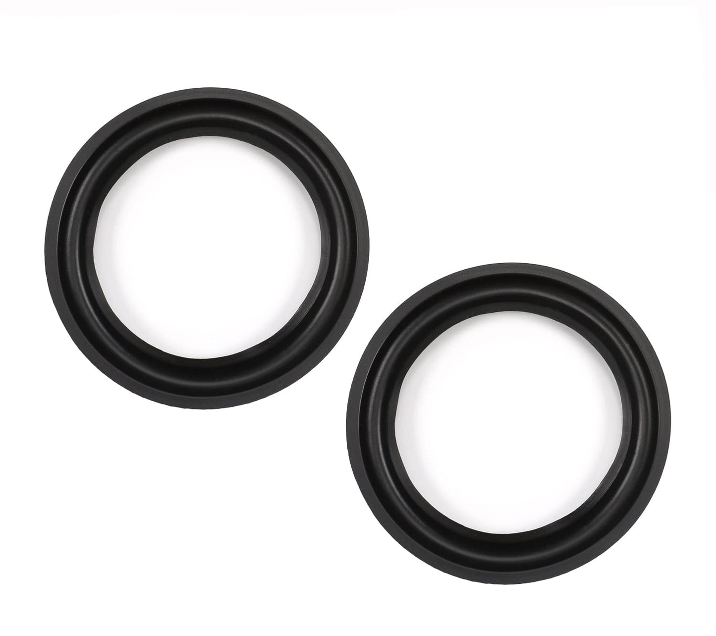 Fielect 4.5inch/115mm Speaker Rubber Edge Surround Rings Replacement Part for Speaker Repair or DIY 2pcs
