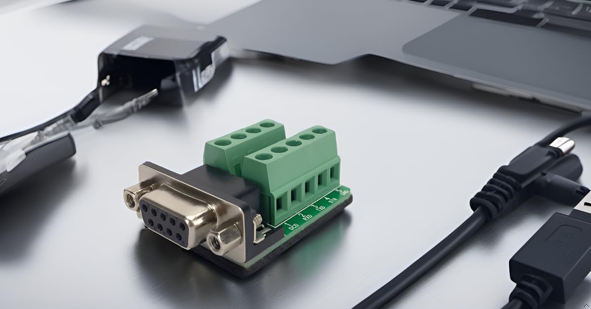 Twinkle Bay DB9 Connector to Wiring Terminal RS232 Serial Port Breakout Board Solder-Free (Female Adapter)