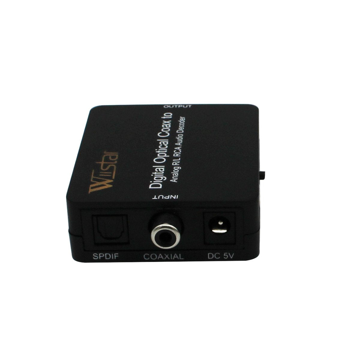 Wiistar Fiber Optical Decoder Support AC3/DTS/Toslink Coaxial Digital to Analog Audio L/R Decoder 3.5mm Earphone