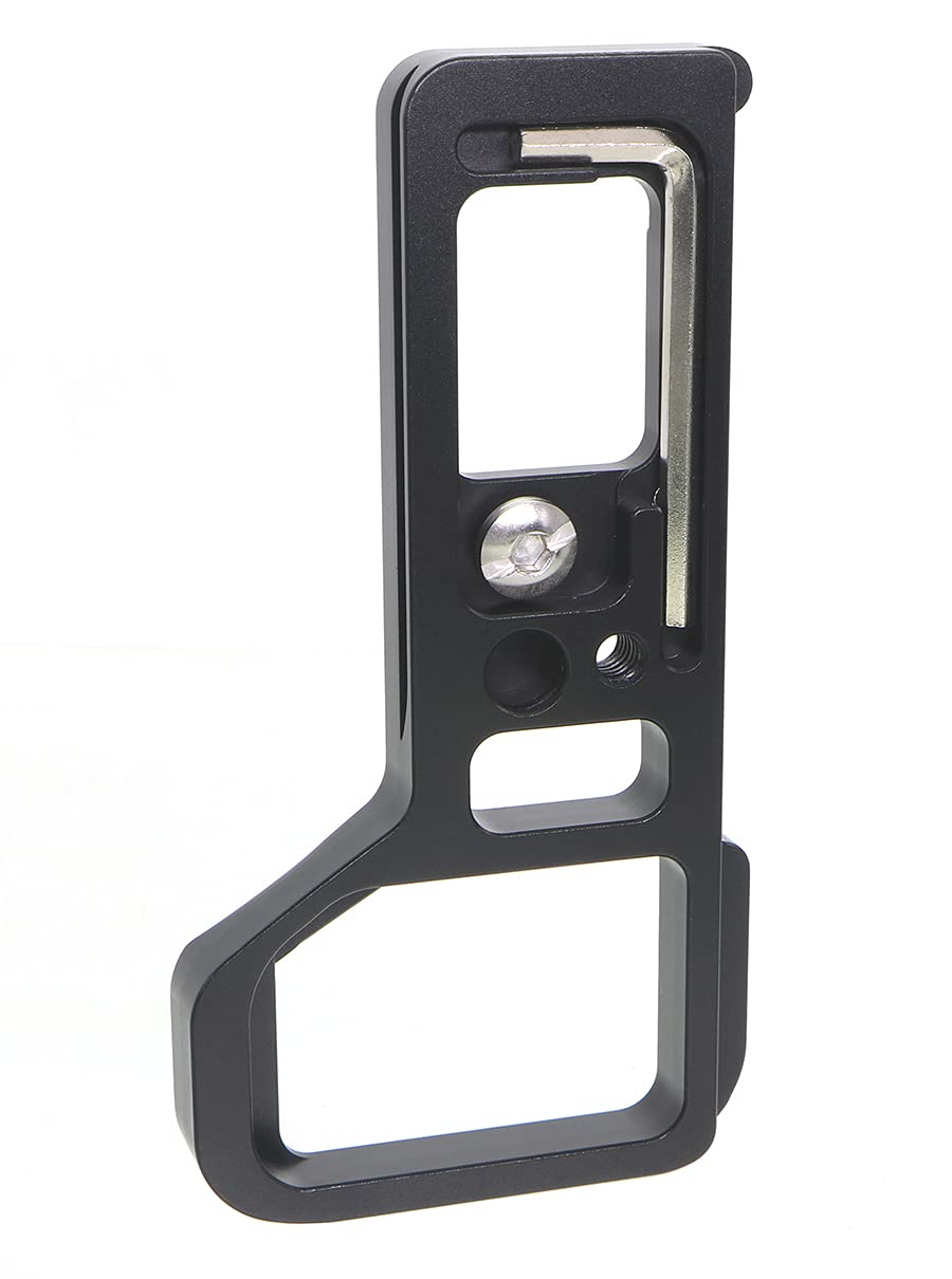 HITHUT Hand Grip Extension Quick Release Metal Base Plate Compatible with Sony A7IV A7RIV A9II Camera with 1/4" Screw and Hex Wrench Black