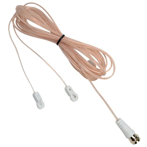 HQRP FM Antenna F-Type Connector Compatible with Sangean WR-11SE AM/FM Table Top Radio