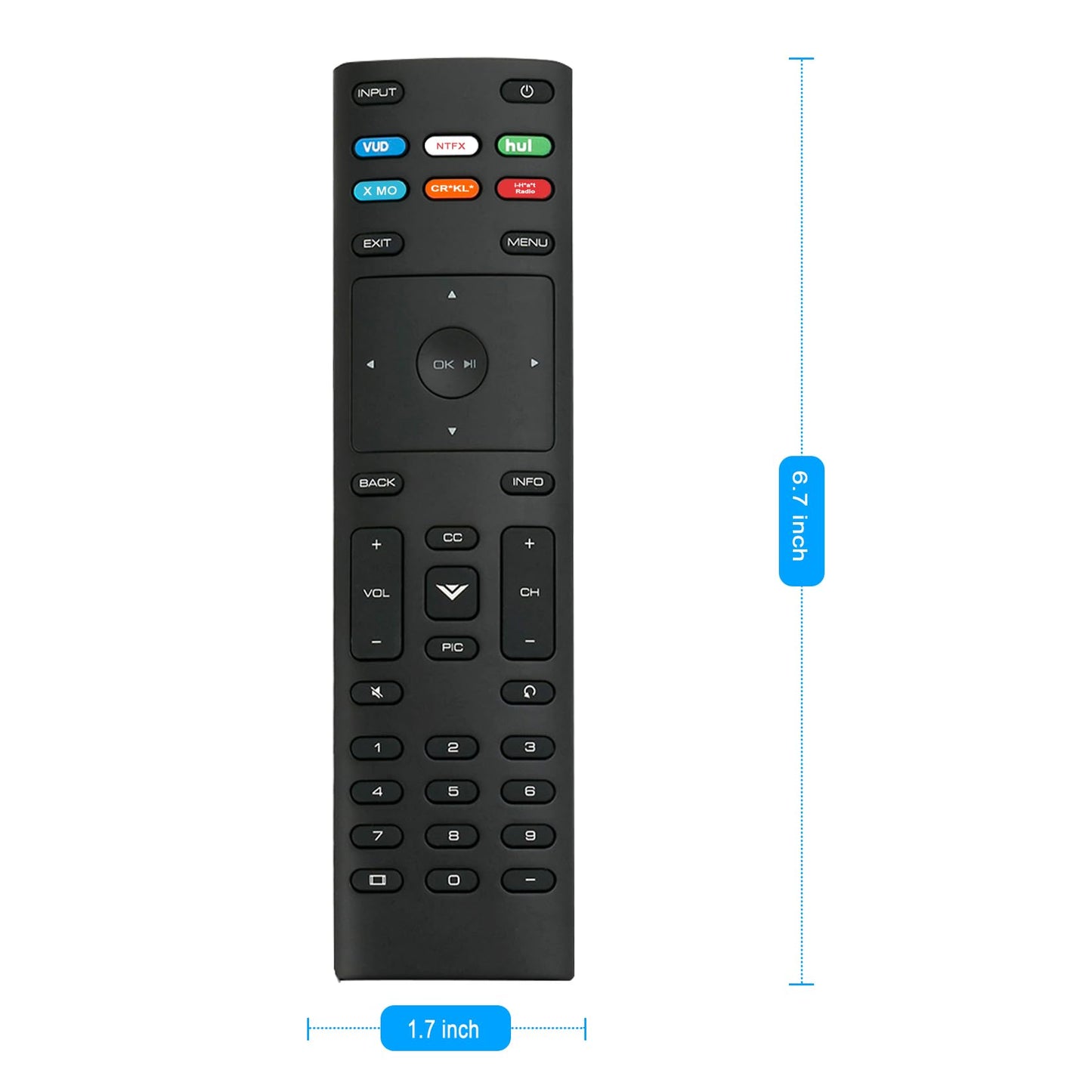 Replacement Remote Control XRT136 Applicable with App Shortcut Button for Vizio TV D55-F2 D50f-F1 D24f-F1 D43f-F1 D32f-F1 P75-F1 d32h-f4 D43-F1 D50-F1