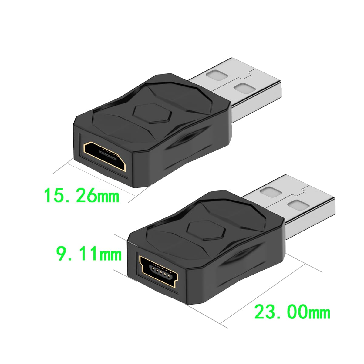 ZJKJHJY USB 2.0 Adapter Set USB/Type C/Micro/Mini Male to Female Converter Connector (12 pcs)