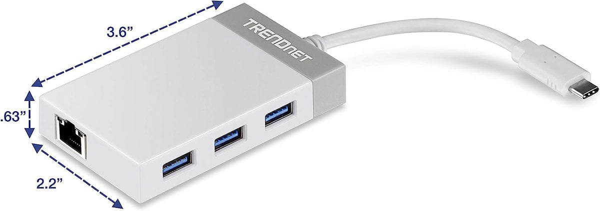 TRENDnet USB C to Ethernet Gigabit Adapter, TUC-ETGH3