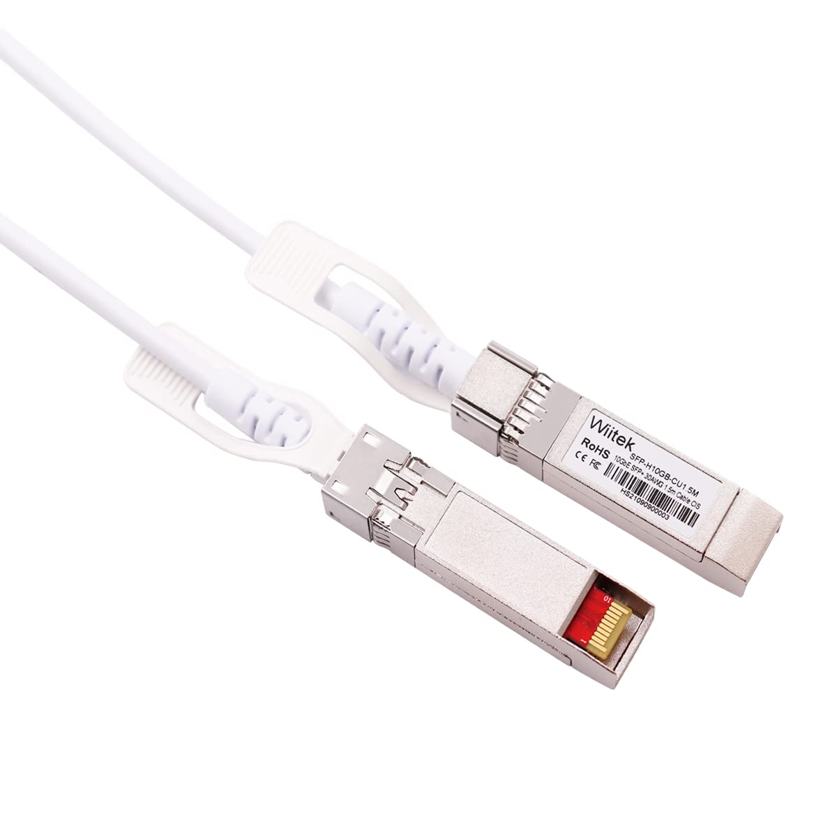 Wiitek 1.5m 10GbE SFP+ DAC Twinax Cable, 10Gbase-CU SFP+ Direct Attach Cable,for Ubiquiti UniFi, Fortinet, MikroTik, Netgear, Supermicro, TP-Link