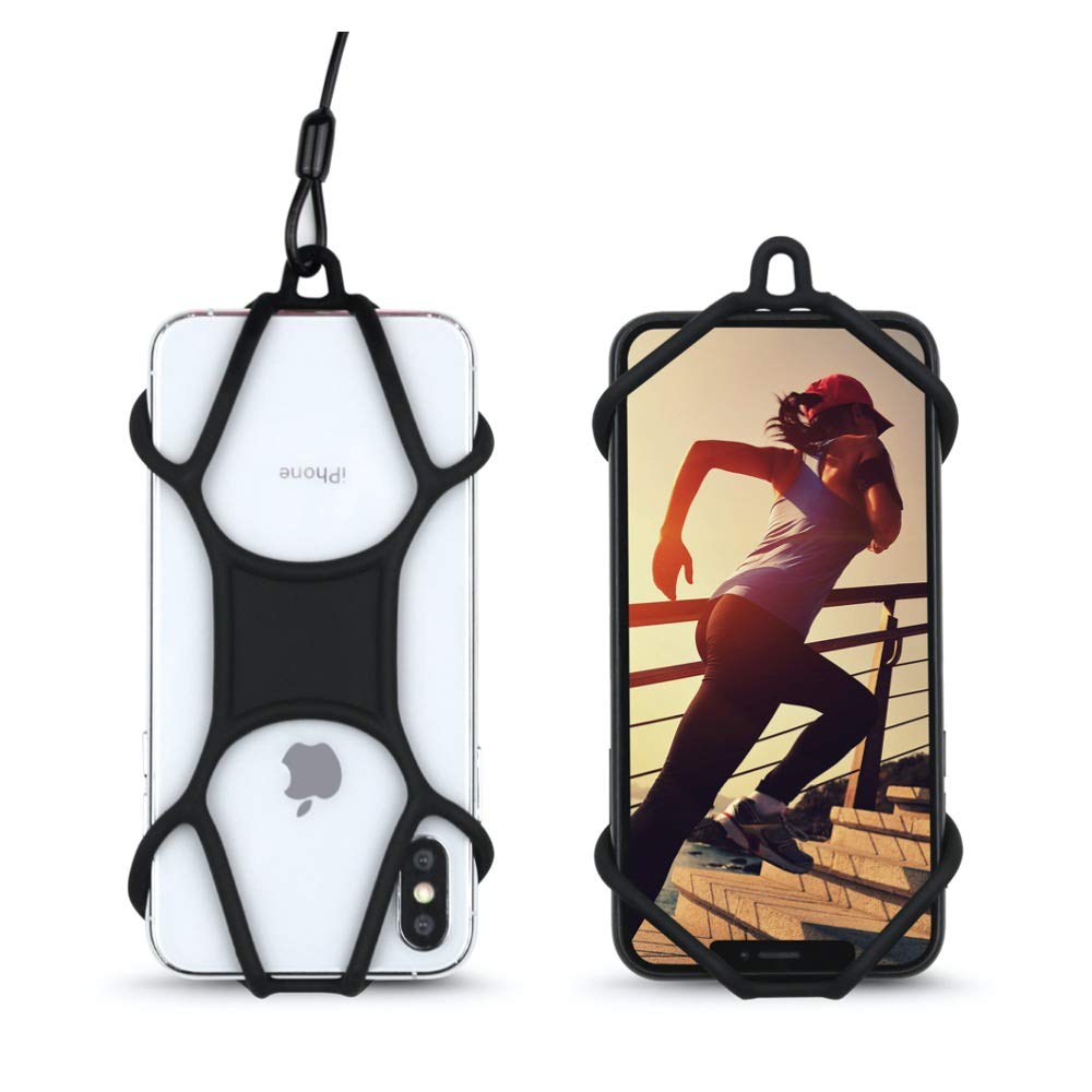 Rugged Phone Lanyard with Coiled Strap and Carabiner - Anti-Theft Cell Phone Tether for Hiking, Travel, Outdoor Use - Universal Phone Strap