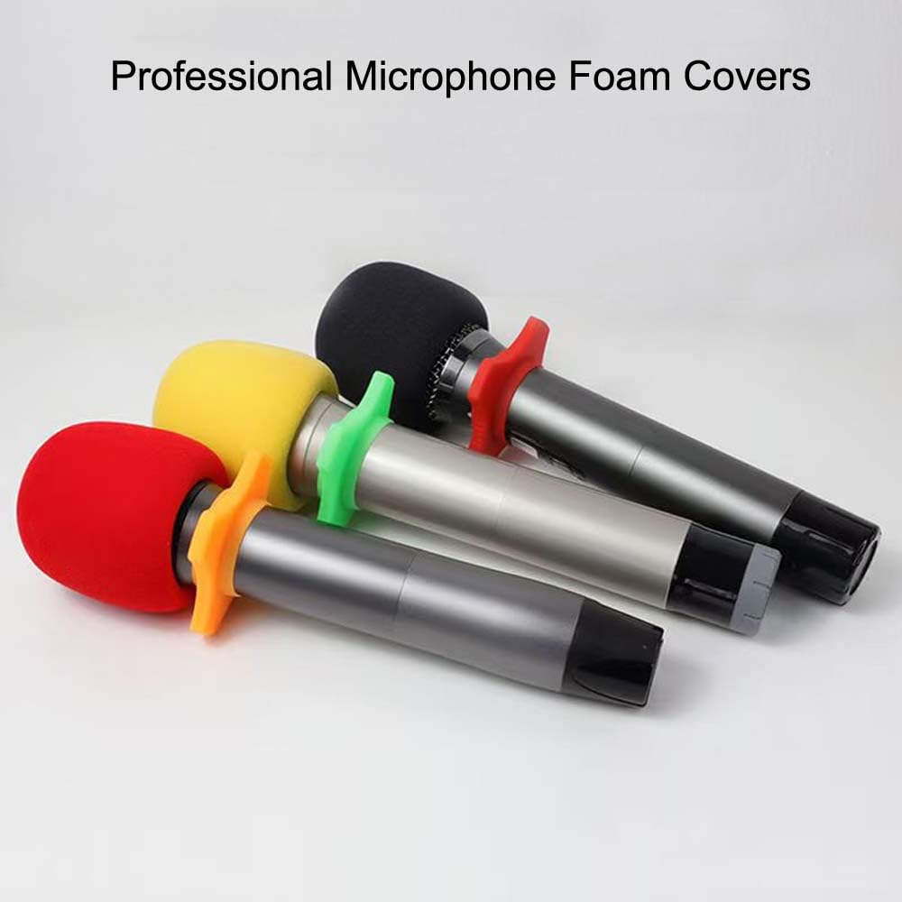 Thick Microphone Cover,Foam Mic Covers Windscreen Suitable for Most Standard Handheld Stage Microphone,Reusable Foam Covers (5 Pack)