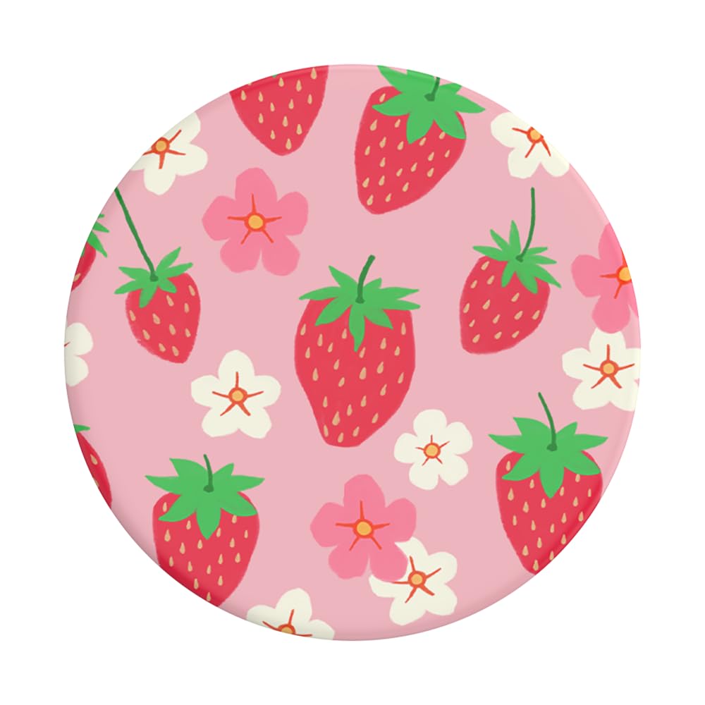 PopSockets Adhesive Phone Grip, Holder, Phone Stand, Strawberry - Berry Bloom
