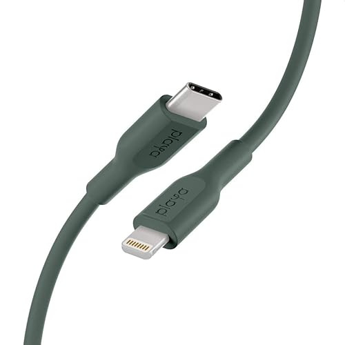 USB-C Cable by Playa (Compatible with iPhone 12, 11, SE, X, XR, XS, 8, 7, 6 and more) (Green, 3ft)