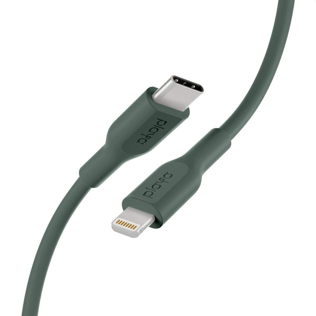 USB-C Cable by Playa (Compatible with iPhone 12, 11, SE, X, XR, XS, 8, 7, 6 and more) (Green, 3ft)
