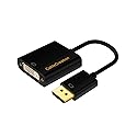 CableCreation DP to DVI Adapter - DP Male to DVI Female, Supports 1080P@60Hz, 0.5 FT