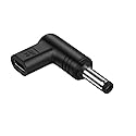 Female USB C to Male DC 5.5mm x 2.1mm Converter, 12V 3A USB Type C Input to DC5521 Output Adapter, work with PD Charger/Power bank and C to C Cable.