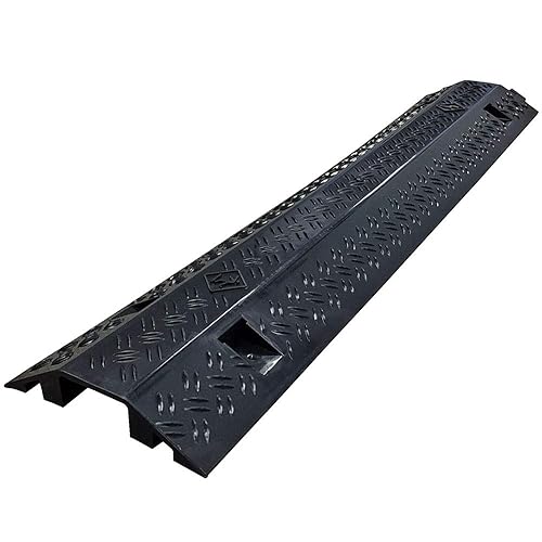 EZ Hidewire EZ Runner Slim PVC Drop Over Cable Ramp Cable Protector - Single Channel - Black