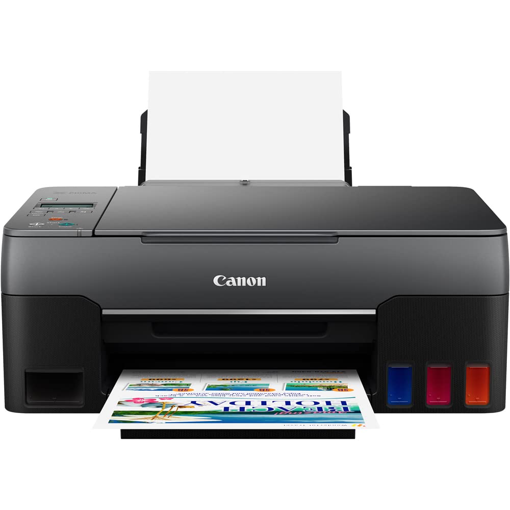 Canon Pixma G2260 All-in-One MegaTank Wired Printer with Print, Copy, Scan, Photo Printing 4466C002 and High Yield Refillable Tanks, Ink Set + 2 Extra