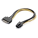 6 Pin to SATA Power Cable Adapter (PCIe to SATA 15 Pin), Graphics Video Card Power Cable (20CM/8inch)