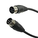 Seadream Large 6 Pin DIN Male to 6 Pin DIN Male Audio Signal Connector Cable (3.3Feet)