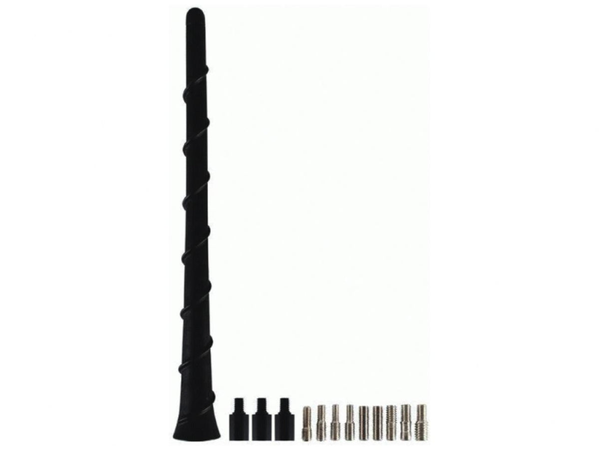 Metra Electronics - Wire Wound Rubber OEM Replacement Mast - 8 Inch (44-RMWW) Metra Replacement Antenna Masts