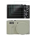 HUADU Screen Protector Compatible for Panasonic Lumix ZS99 Digital Camera,Tempered Glass Film Anti-Scratch High Definition and Soft Silicone Case
