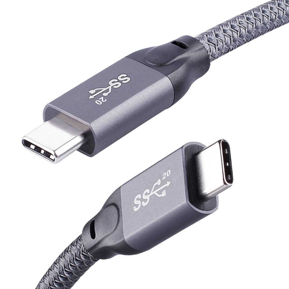 QCEs USB C to USB C Cable 10Ft, USBC 3.2 Gen 2 Cable 4K Video 100W PD Charging Cable, 20Gbps Data for USB4/Thunderbolt 3/4 Compatible with MacBook
