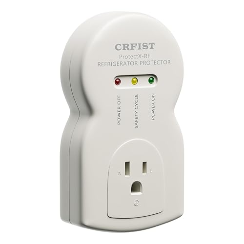CRFIST Refrigerator-Specific Surge Protector - a Dedicated Single-Outlet Protector Designed for Household appliances, Featuring 1800W/15A Overload