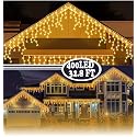BLOFUN LED Lamps Outdoor Icicle Lights, 32.8 ft 400 LED - 8 Modes Curtain String Lights for Indoor/Outdoor, Wedding, Party, Holiday