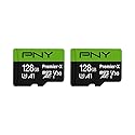 PNY P-SDU128X2V31100PX-GE 128GB Premier-X Class 10 U3 V30 microSDXC Flash Memory Card 2-Pack - 100MB/s, Class 10, U3, V30, A1, 4K UHD, Full HD, UHS-I