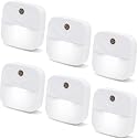 YRWXZYO 6 Pack Night Light Plug in, White LED Nightlights with Smart Dusk to Dawn Sensor, Plug into Wall Nightlights Suitable for Bedroom, Bathroom