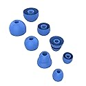 Replacement Eartips Silicone Earbuds Buds Set Compatible with Beats Powerbeat 2 Powerbeat 3 Stereo Wireless Headphones (4 Pair, Blue)